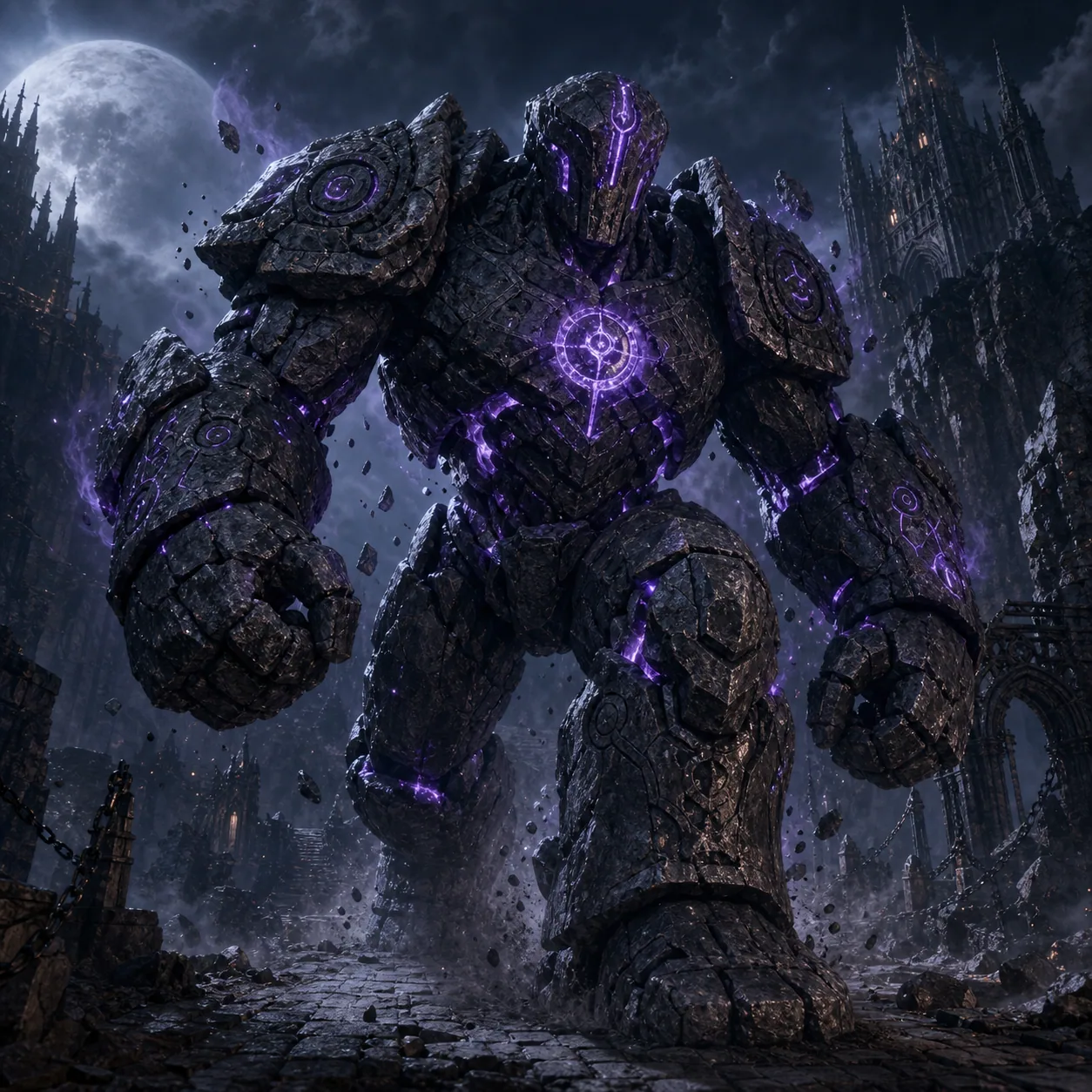 Stone Golem spell key art